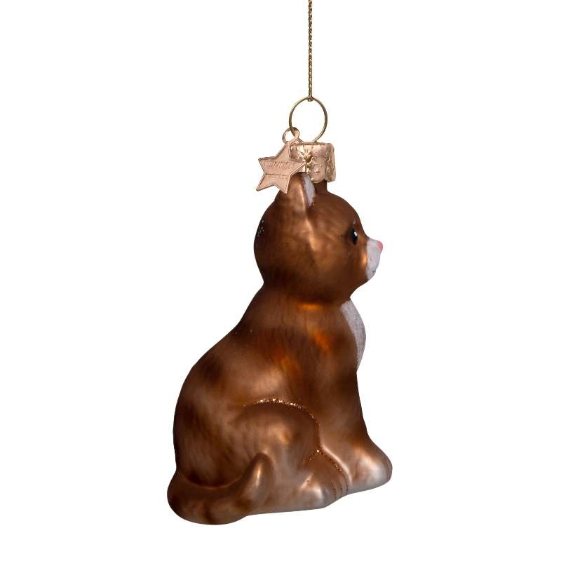 Kerst Ornament Kat Rood - Vondels