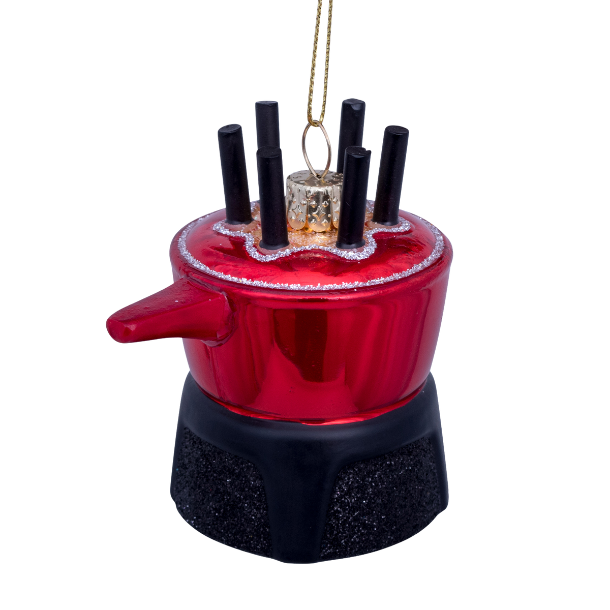 Kerst Ornament Fonduepan Rood - Vondels