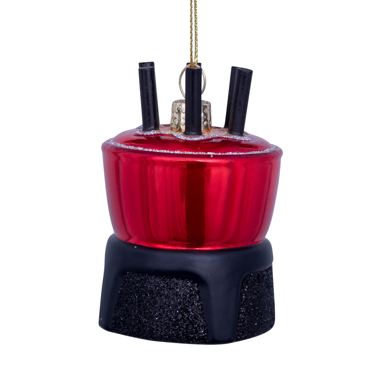 Kerst Ornament Fonduepan Rood - Vondels