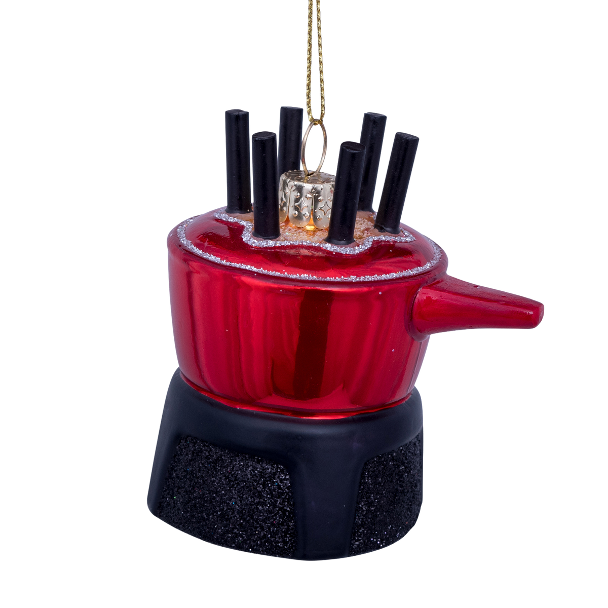 Kerst Ornament Fonduepan Rood - Vondels
