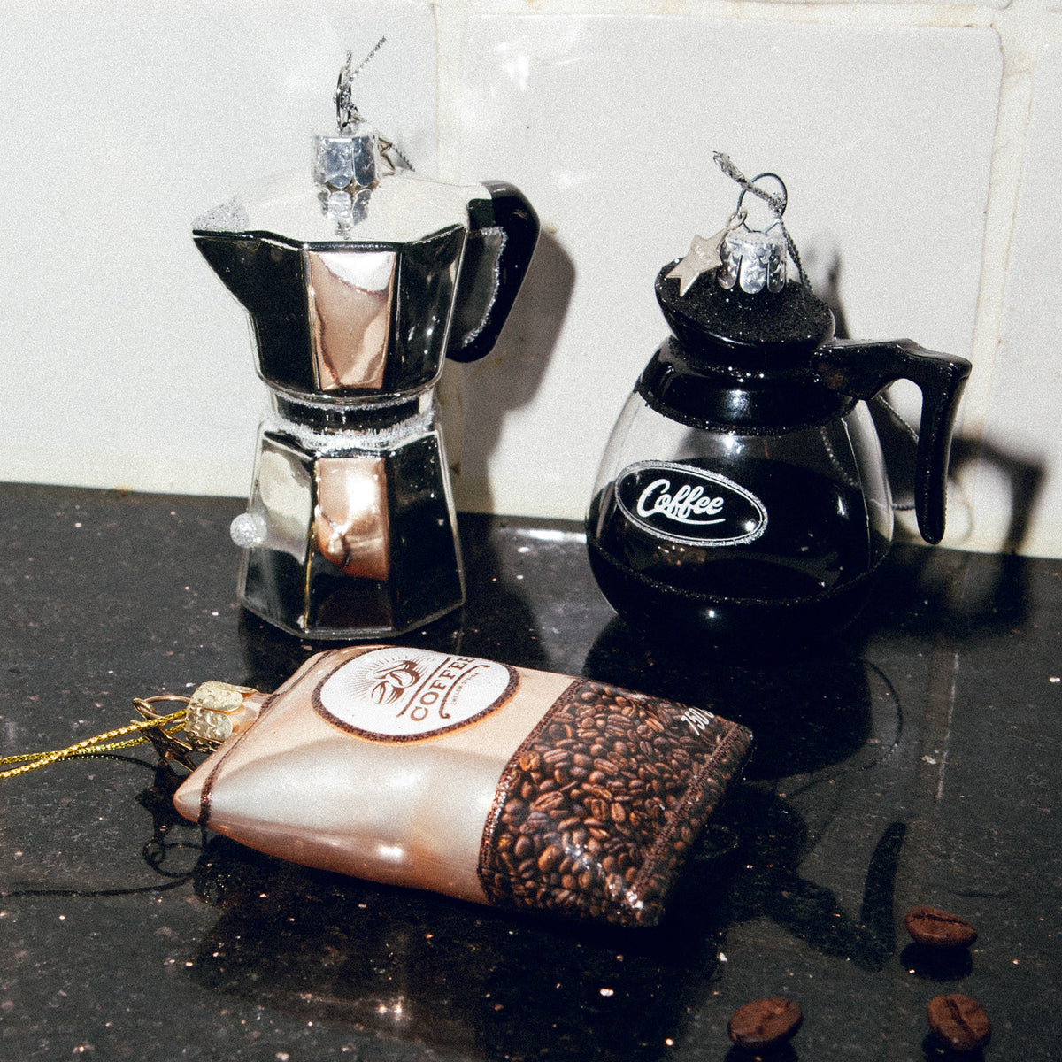 Kerst Ornament Zwarte Koffie - Vondels