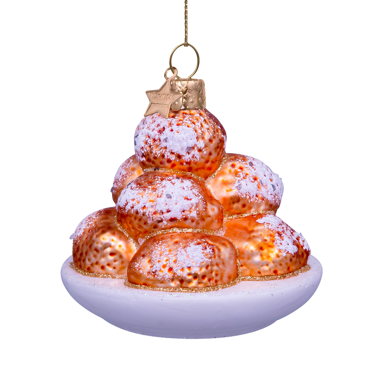 Kerst Ornament Oliebollen - Vondels
