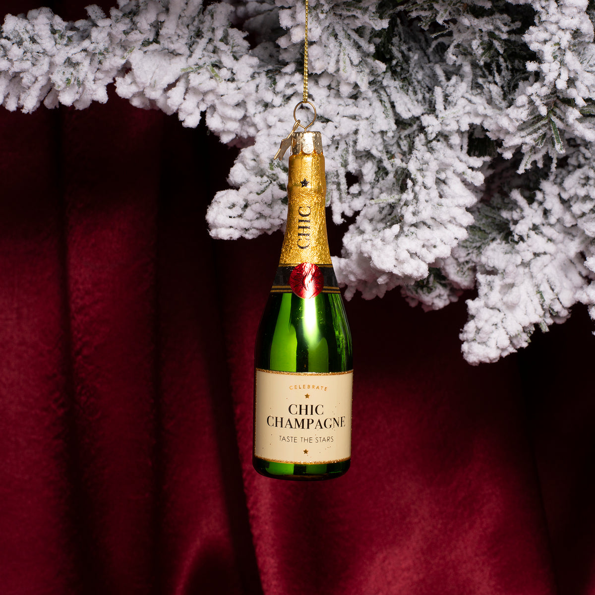 Kerst Ornament Champagne Fles – Vondels