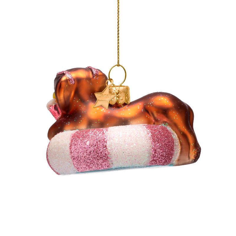 Kerst Ornament Hond Op Zwemband – Vondels