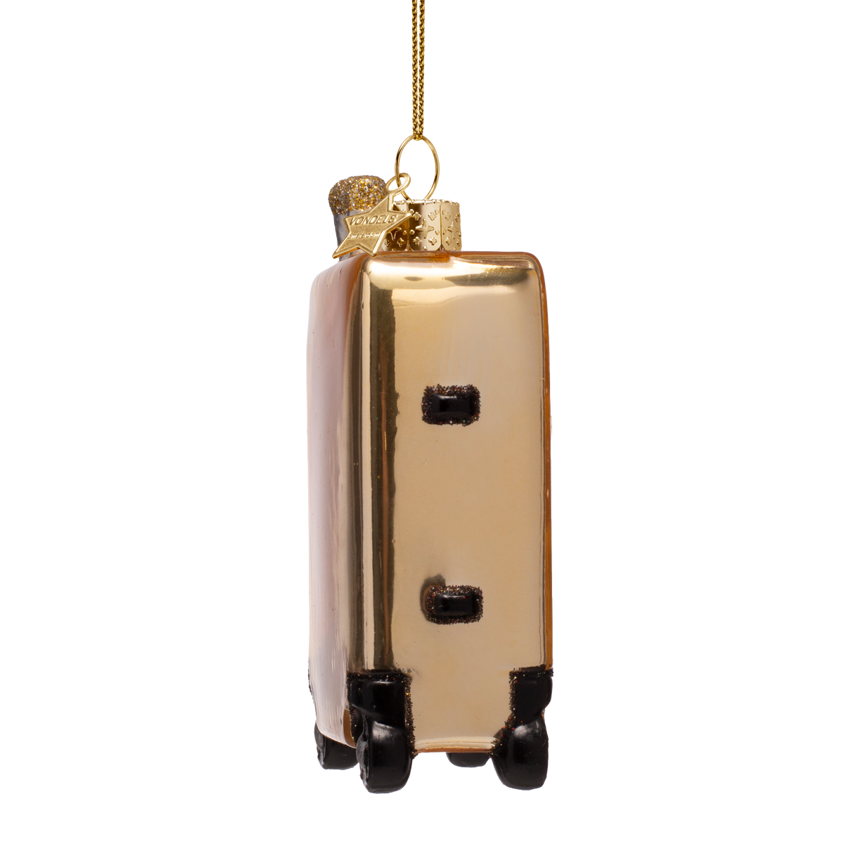 Kerst Ornament Koffer Goud - Vondels