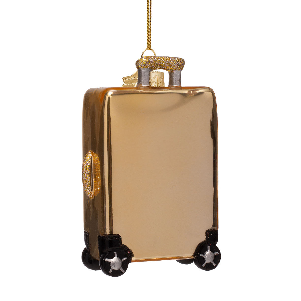 Kerst Ornament Koffer Goud - Vondels