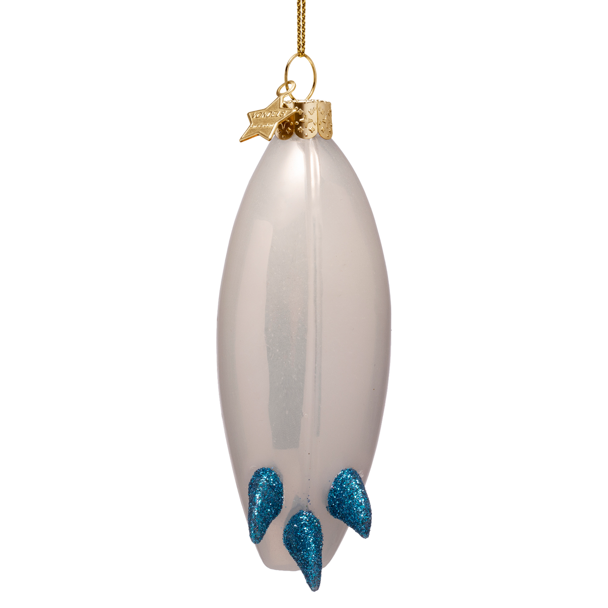Christmas Ornament Surfboard White - Vondels