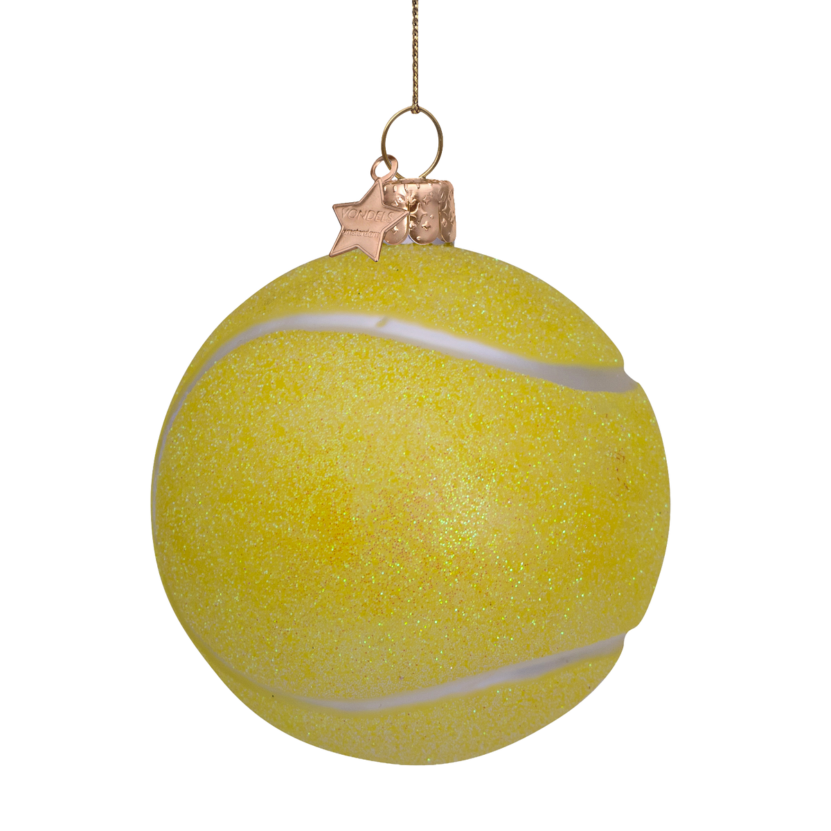 Kerst Ornament Tennisbal Geel - Vondels