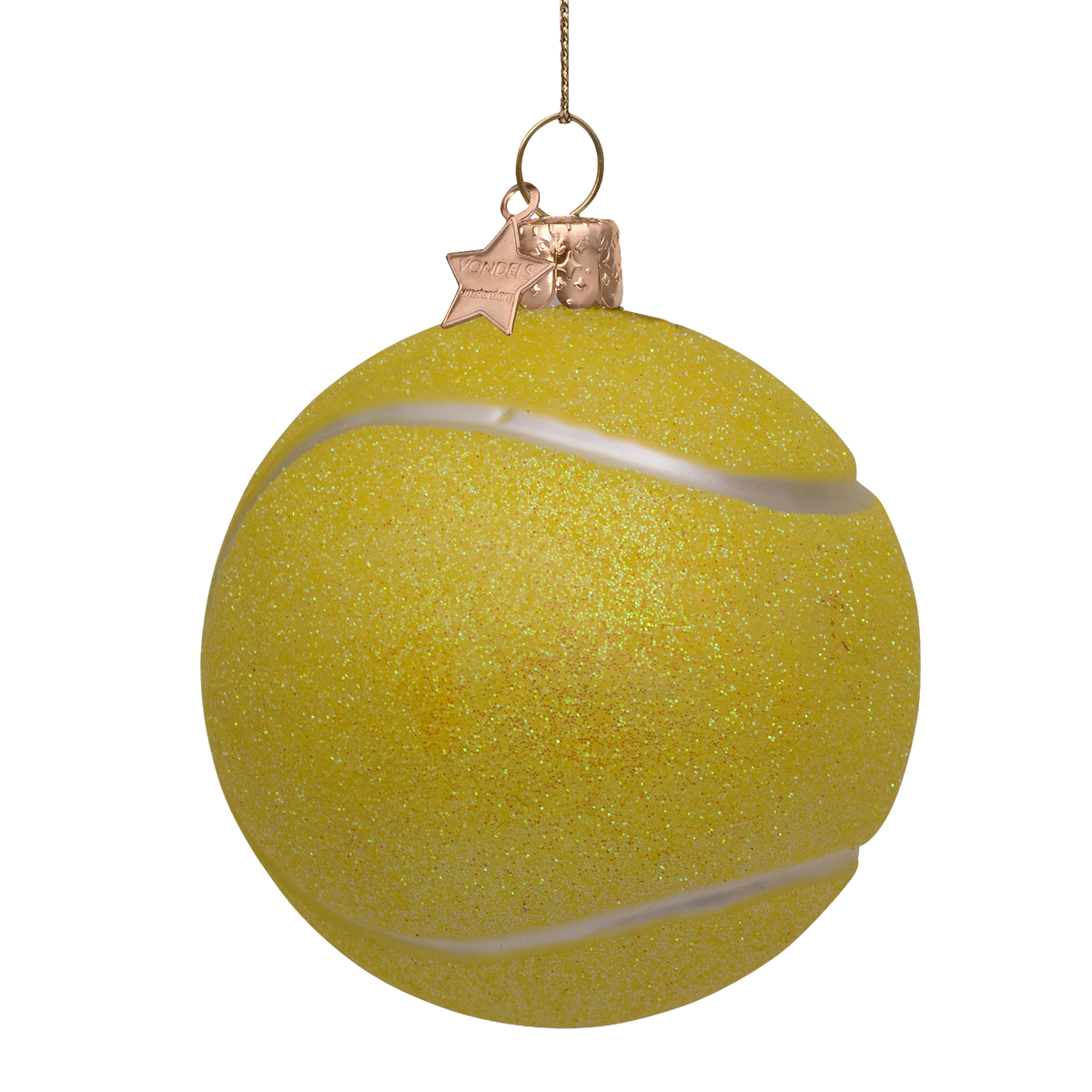 Kerst Ornament Tennisbal Geel - Vondels