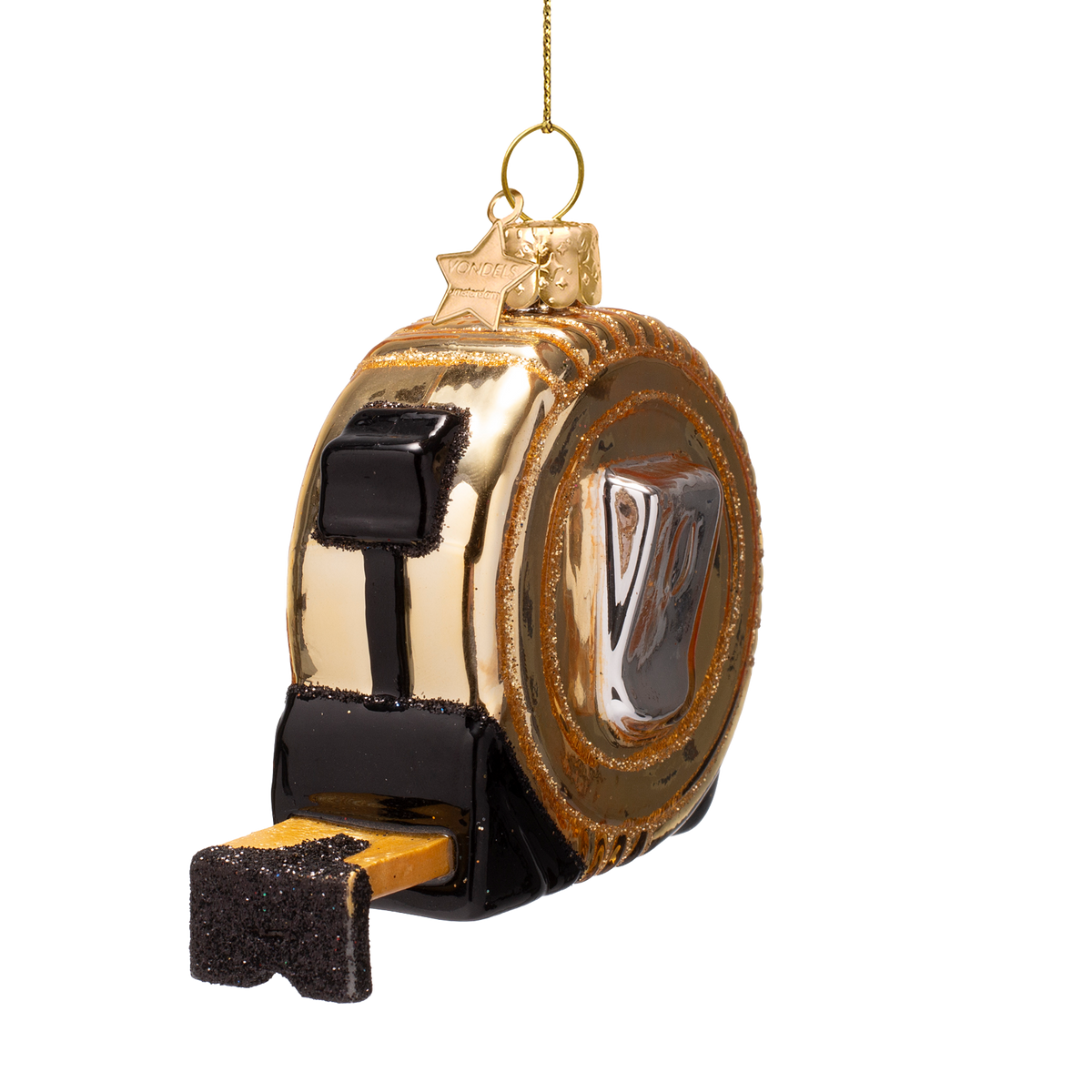 Christmas Ornament Measuring Tape Gold - Vondels