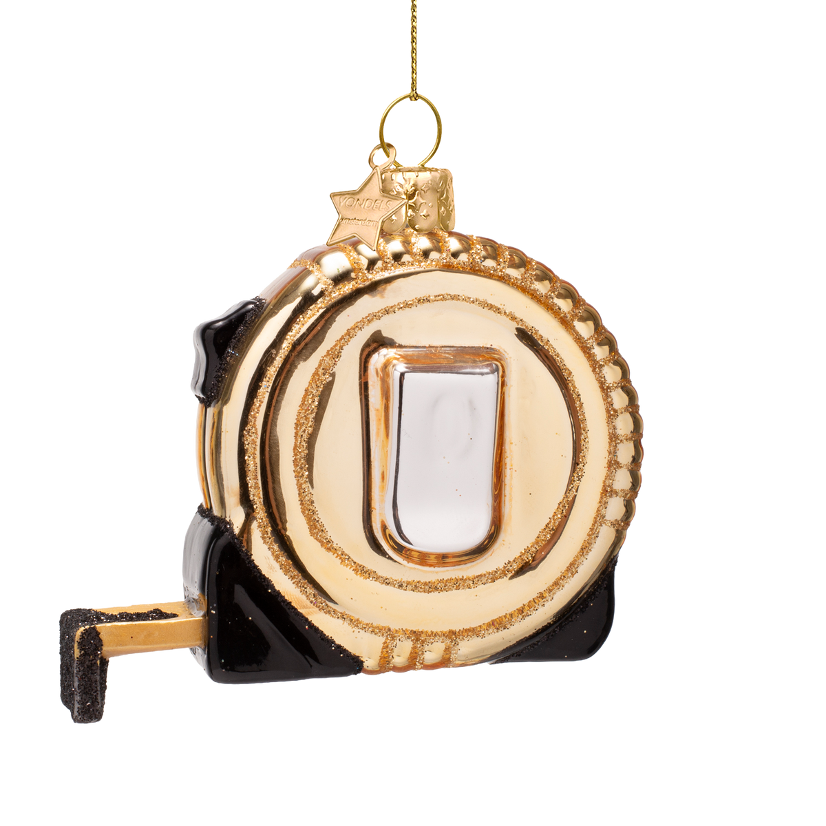 Christmas Ornament Measuring Tape Gold - Vondels