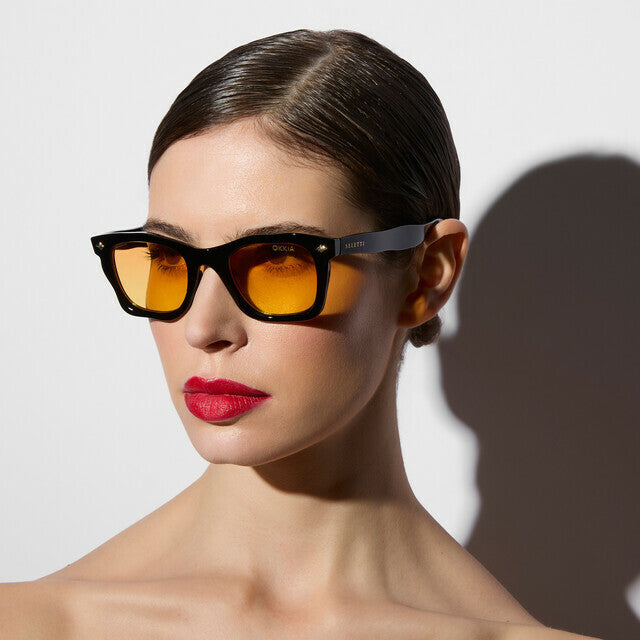Zonnebril Dakota Zwart Gele Lens OKKIA x SELETTI - Okkia