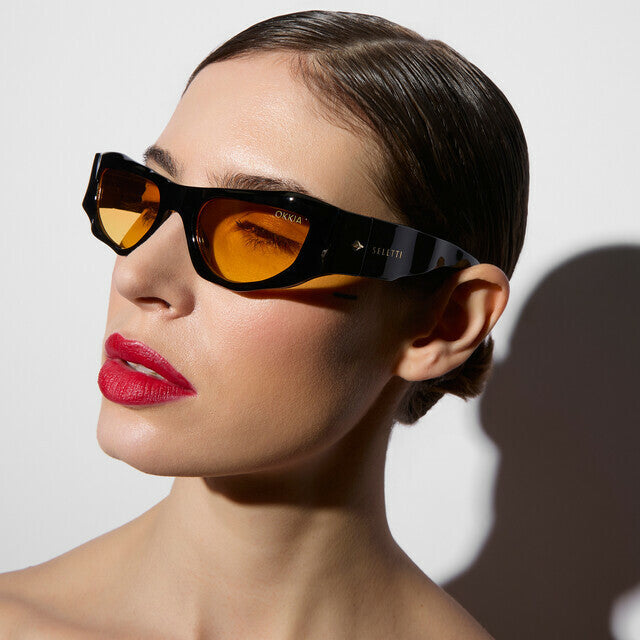 Zonnebril Colorado Zwart Gele Lens OKKIA x SELETTI - Okkia