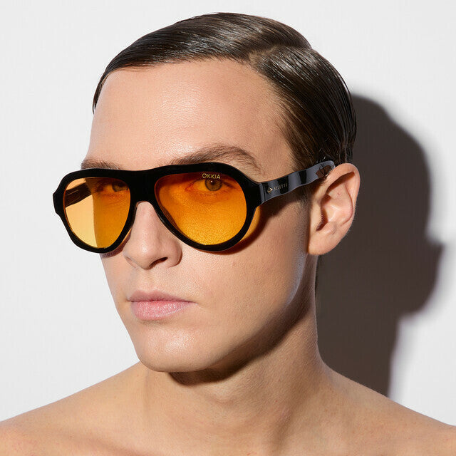 Zonnebril Florida Zwart Gele Lens OKKIA x SELETTI - Okkia
