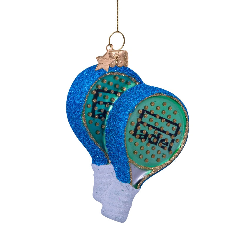 Kerst Ornament Groen Padelracket – Vondels
