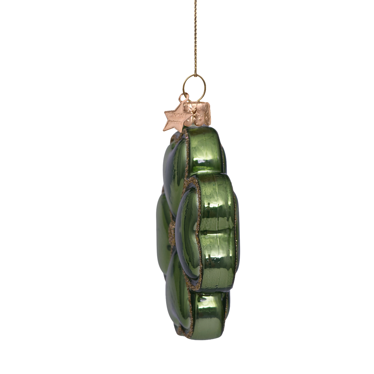 Kerst Ornament Klavertje Vier Groen - Vondels