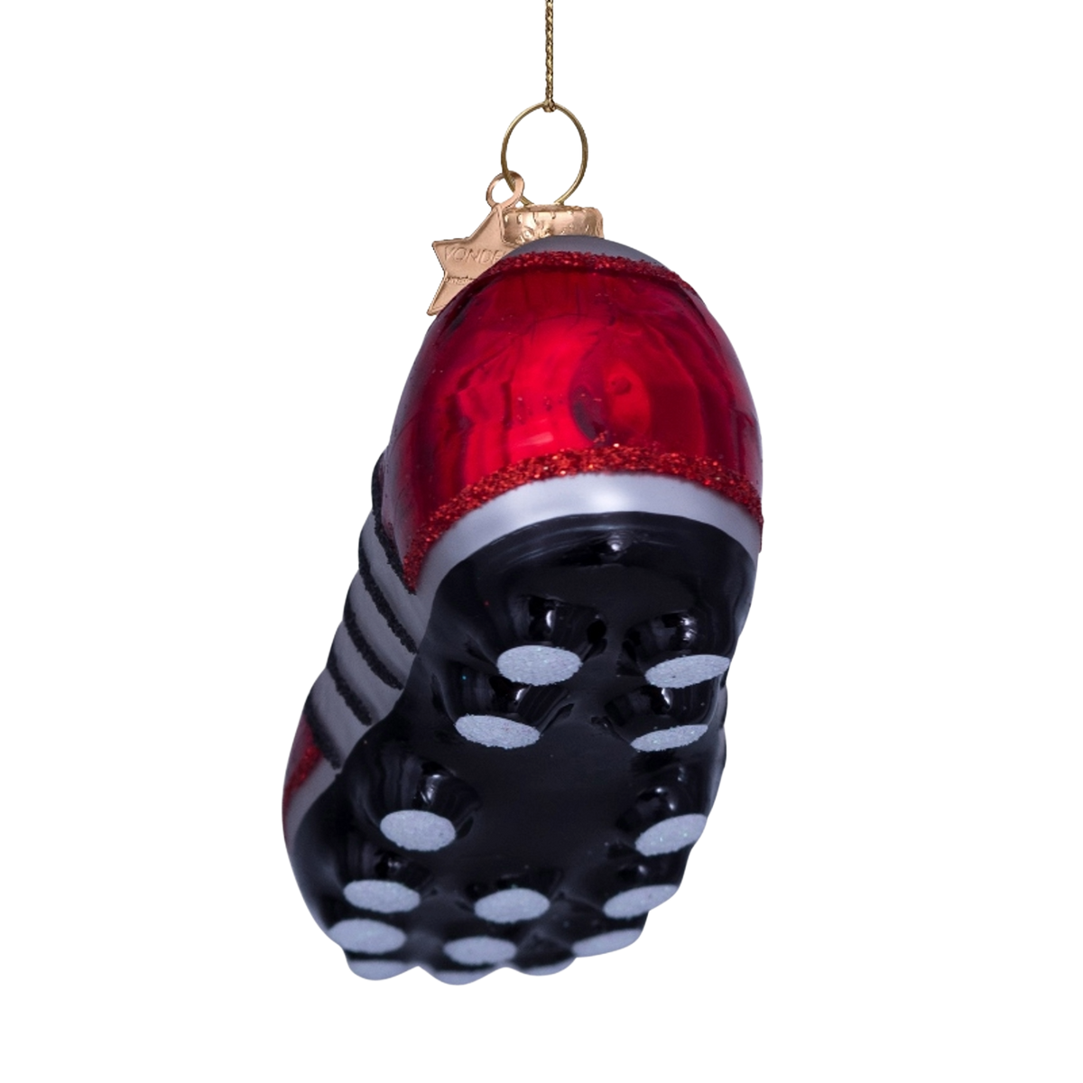 Christmas Ornament Football Boot Red - Vondels