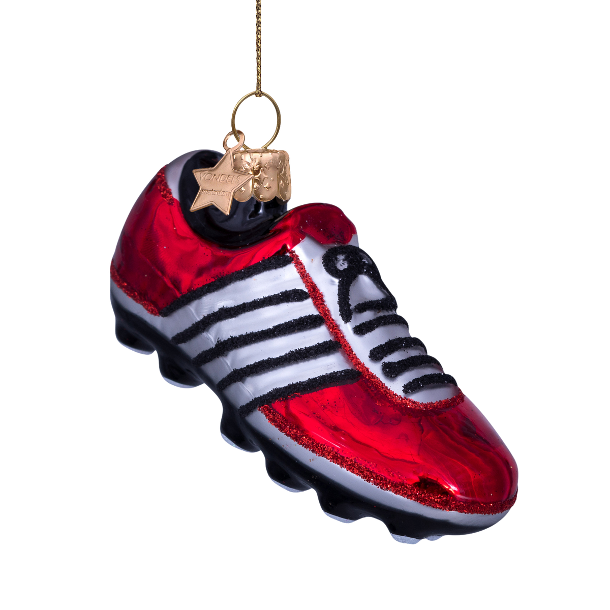 Christmas Ornament Football Boot Red - Vondels