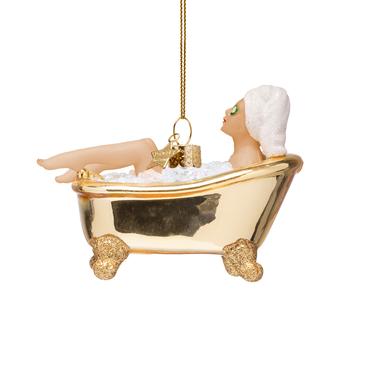 Christmas Ornament Woman in Golden Bath - Vondels