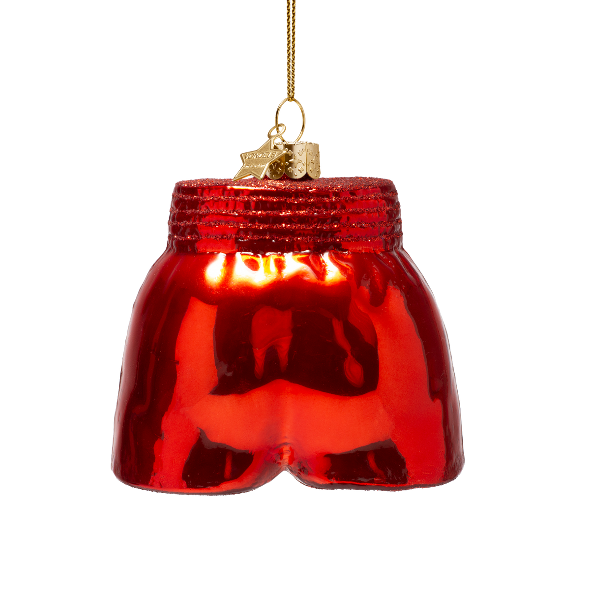 Kerst Ornament Boksbroek Rood - Vondels