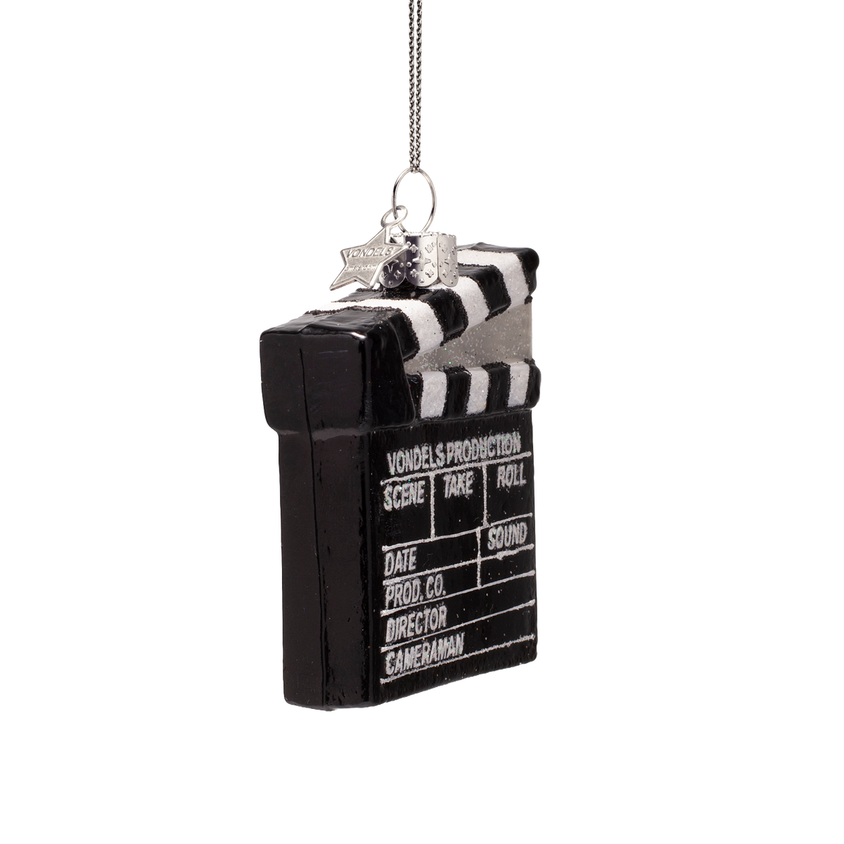 Kerst Ornament Clapperboard Zwart - Vondels