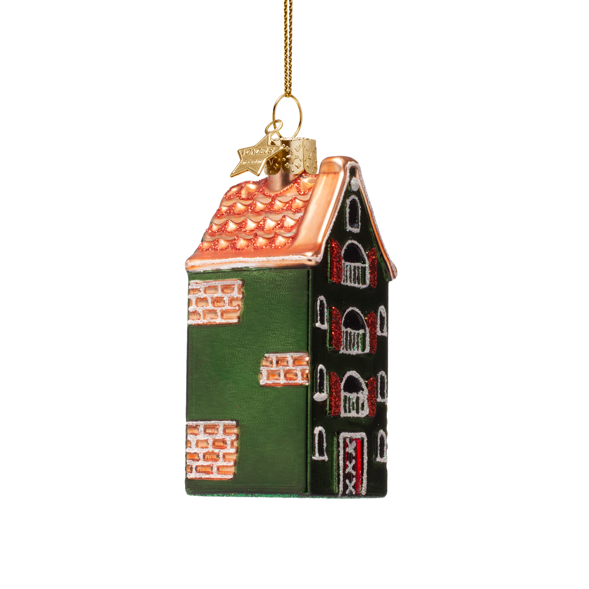 Christmas Ornament Canal House Green - Vondels