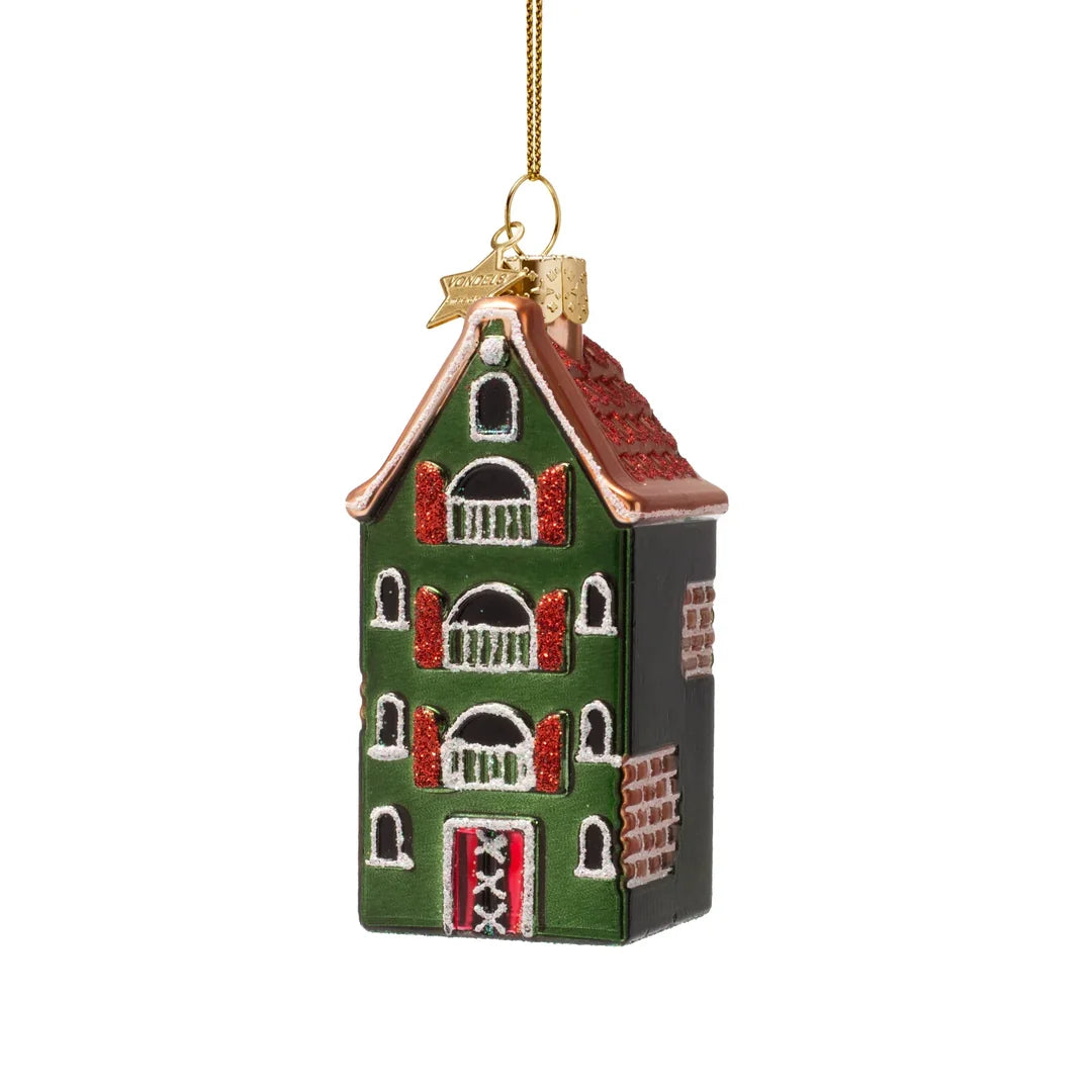 Christmas Ornament Canal House Green - Vondels