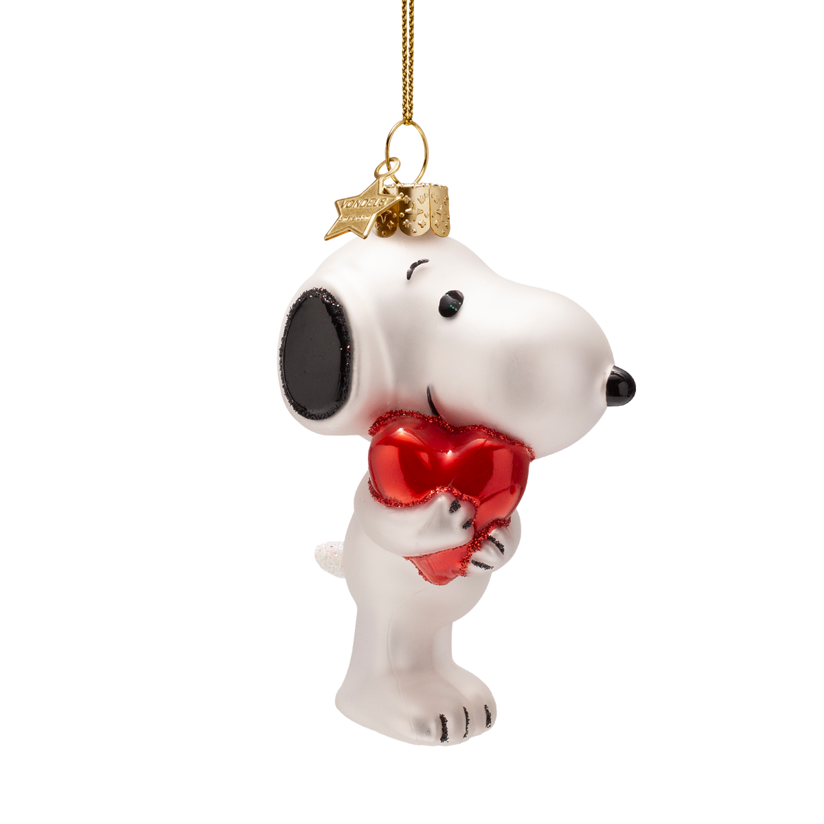 Kerst Ornament Snoopy met Hart - Vondels