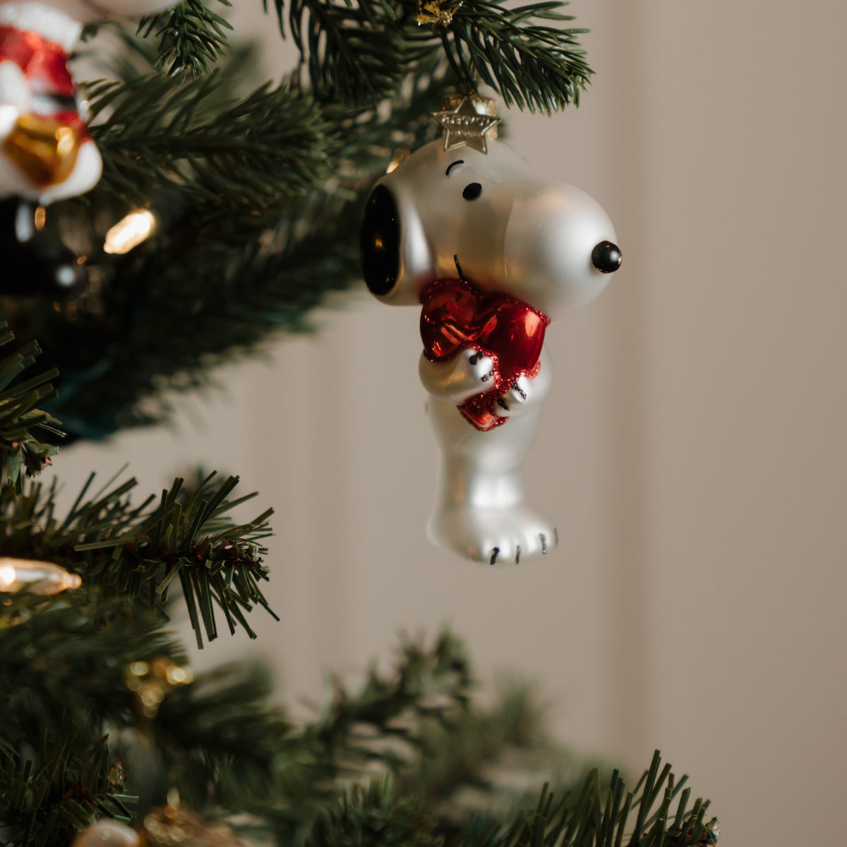 Kerst Ornament Snoopy met Hart - Vondels