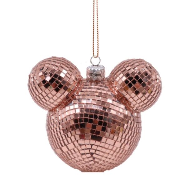 Kerst Ornament Mickey Mouse Disco Rosé Goud - Disney