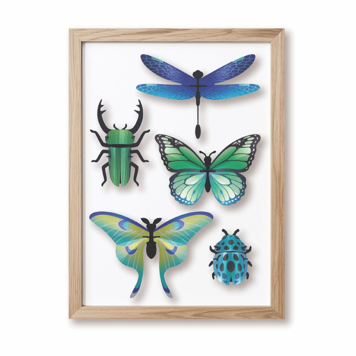 Papieren Insecten Collectie Groen - Assembli