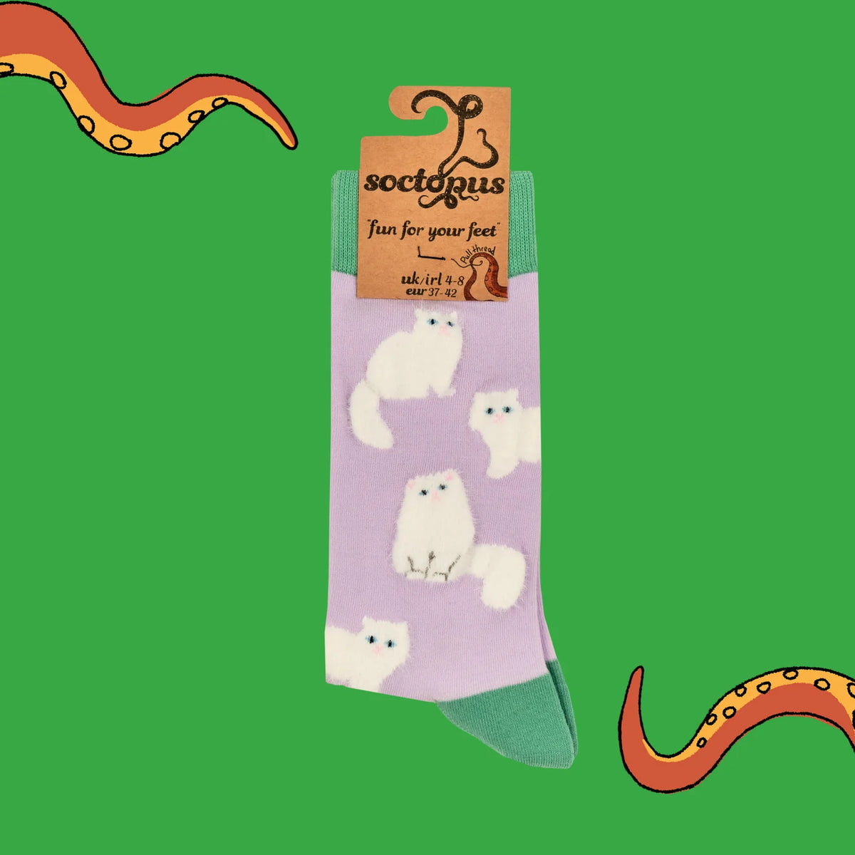 Socks Fluffy Cat (37-42) - Soctopus