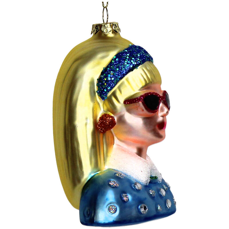 Weihnachtsornament Lady Fashion Pinke Brille – Kersten