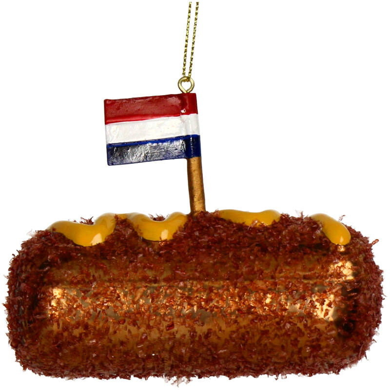 Christmas Croquette Ornament with Flag – Kersten
