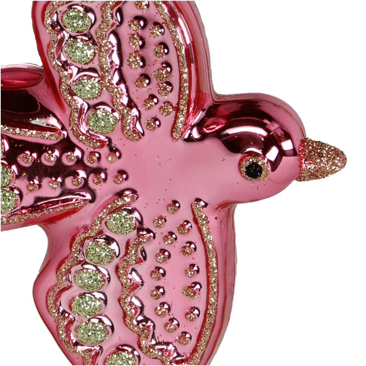 Kerst Ornament Vogel Roze - Kersten
