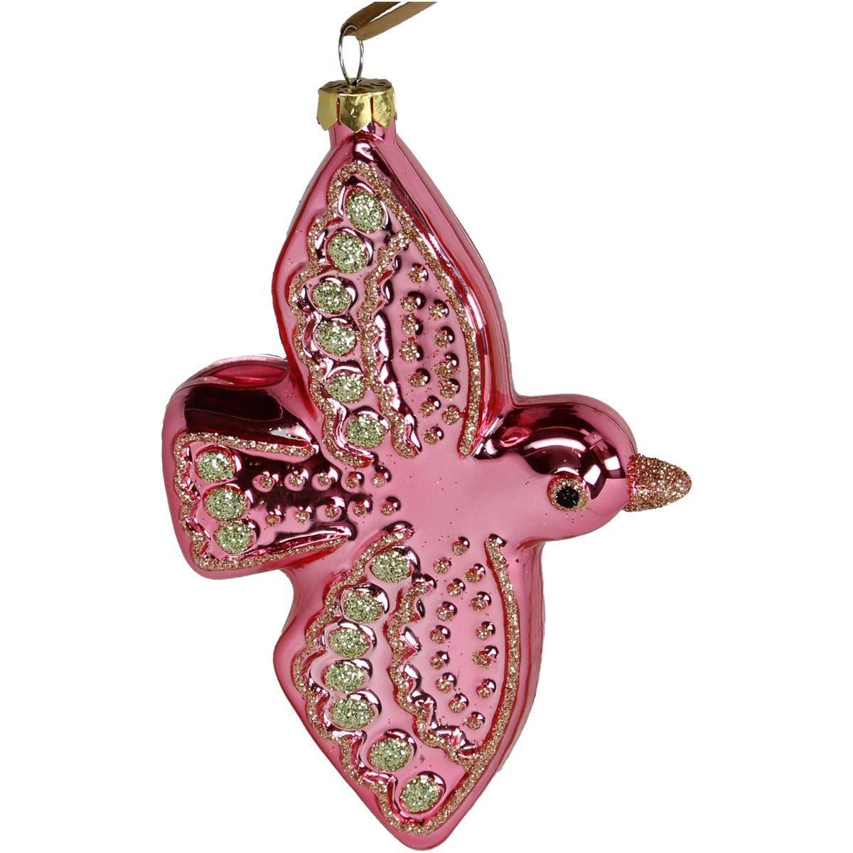 Kerst Ornament Vogel Roze - Kersten