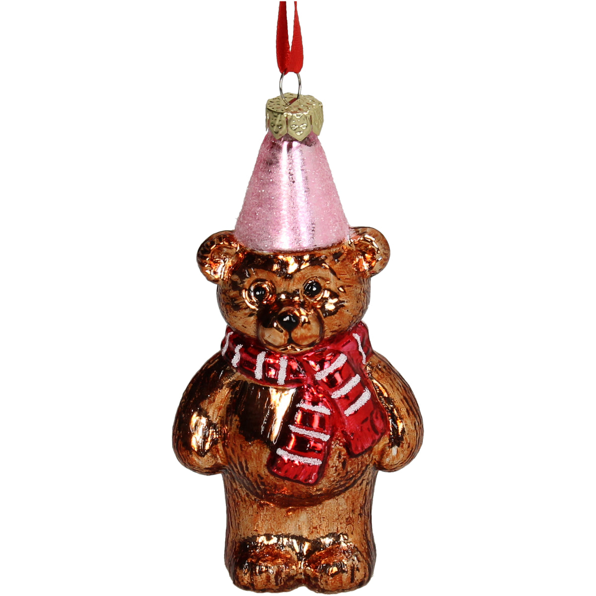 Christmas Ornament Bear with Party Hat - Kersten