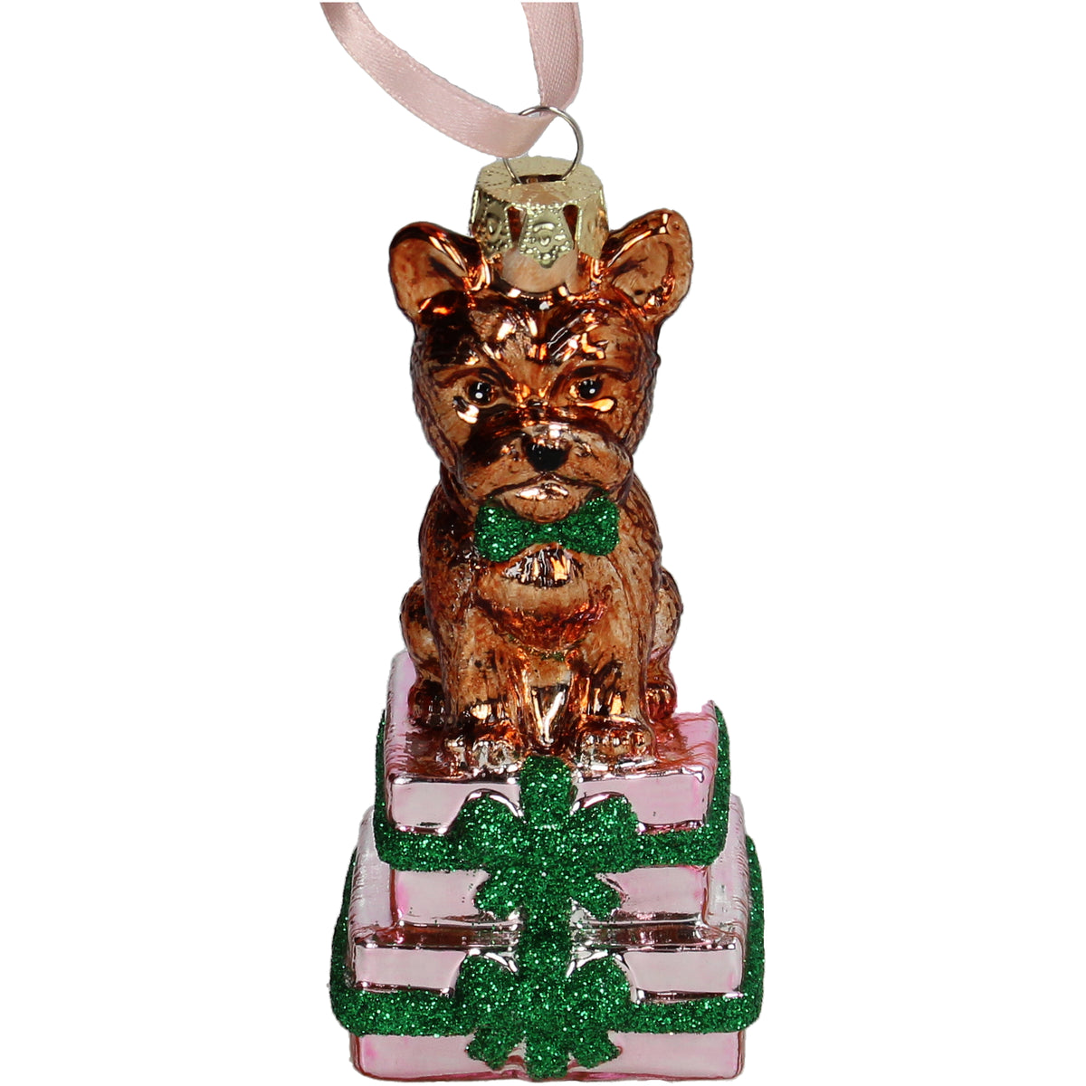 Kerst Ornament Hond met Cadeaus - Kersten