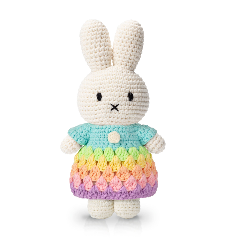 Kuscheliges Miffy Pastell-Regenbogenkleid – Just Dutch 