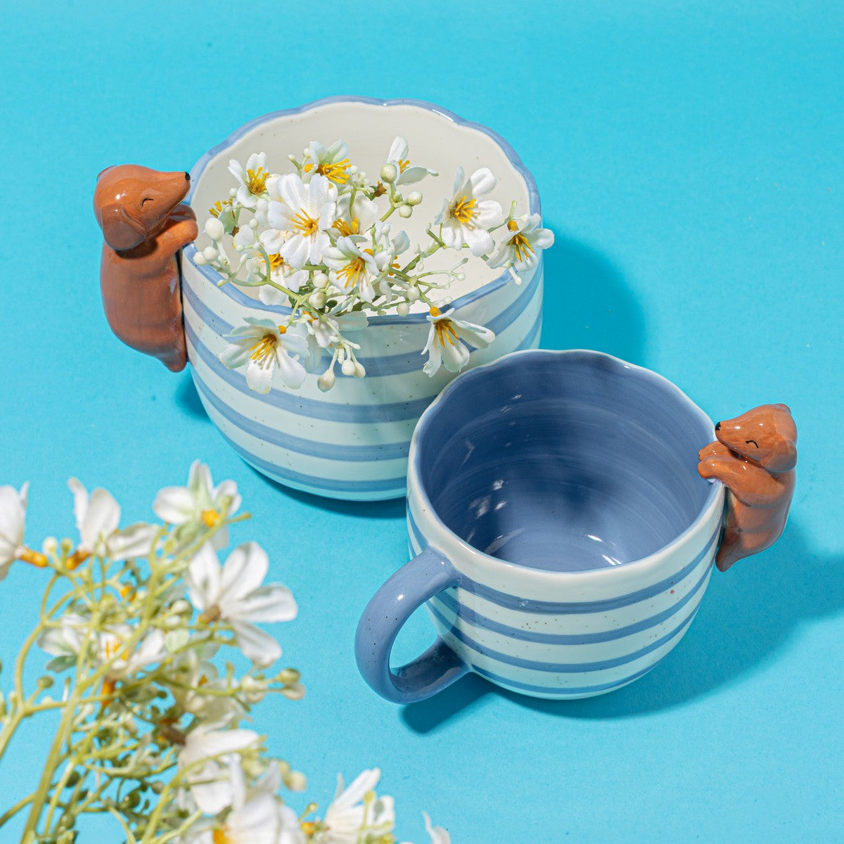 Pflanztopf Guckender Dackel – Sass & Belle