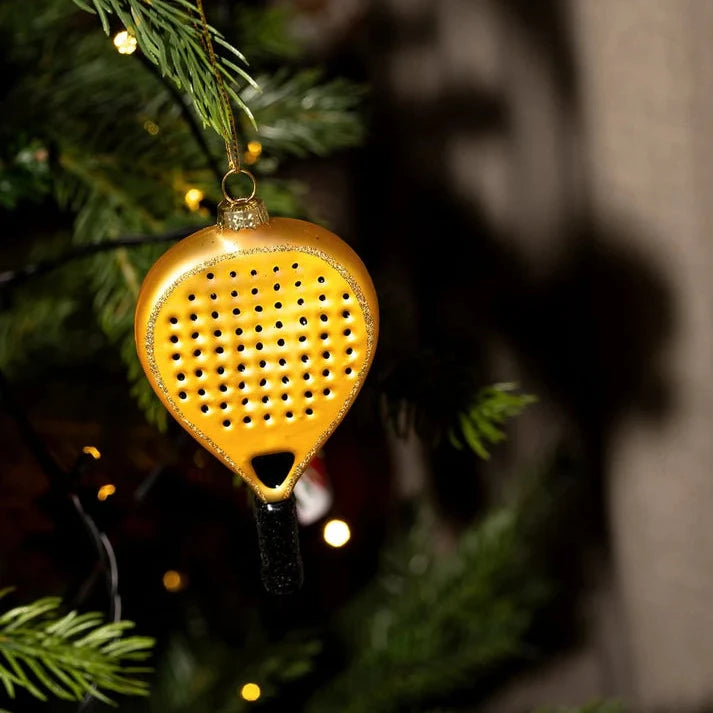 Weihnachtsschmuck Padelschläger Gold – Yup In The Tree