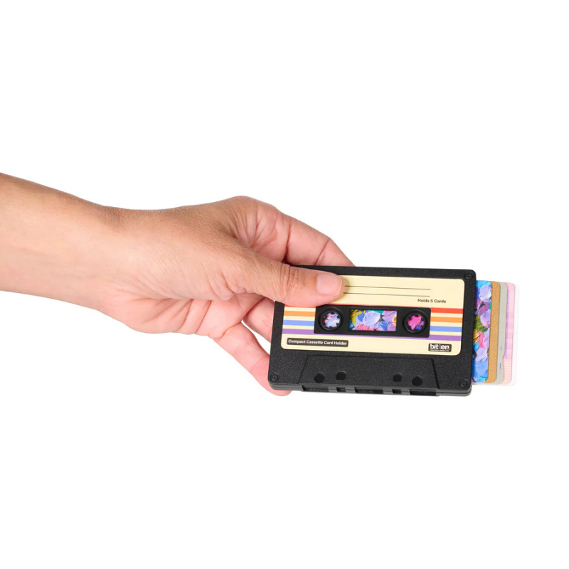 Bankpashouder Cassette Card Black - Bitten