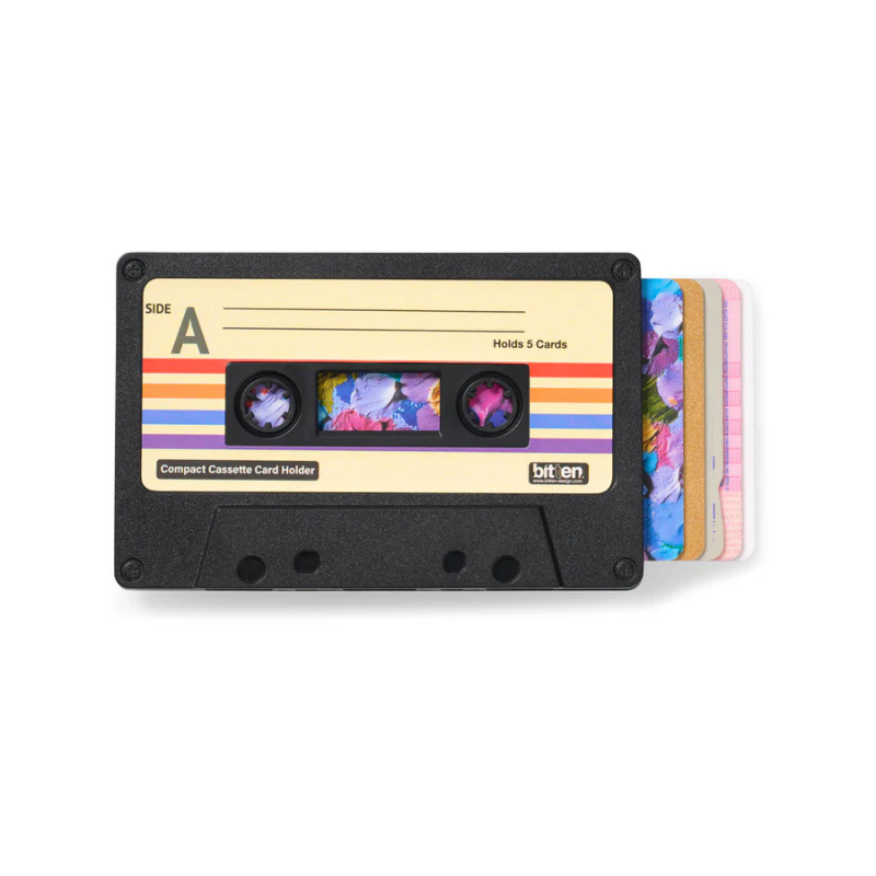 Bankpashouder Cassette Card Black - Bitten