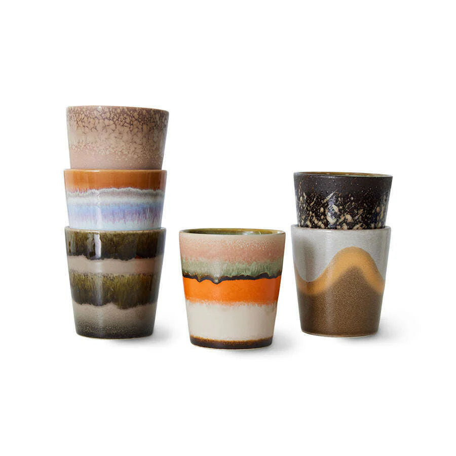 Mokken Koffie Elements - HKliving (Set van 6)
