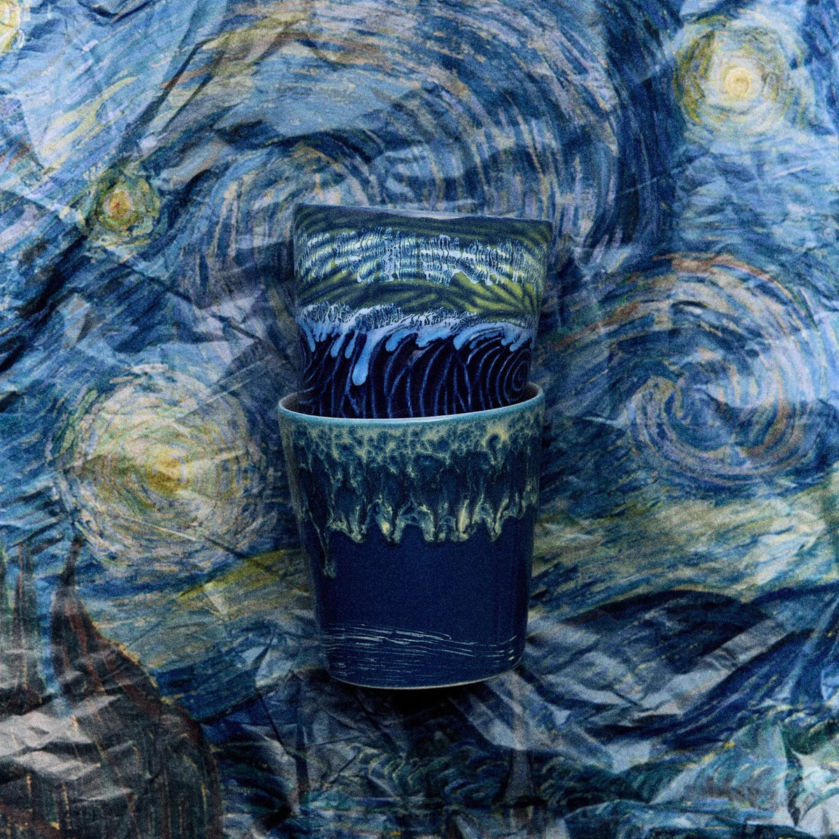 Mokken Lungo Van Gogh Starry Night - HKliving (Set van 2)