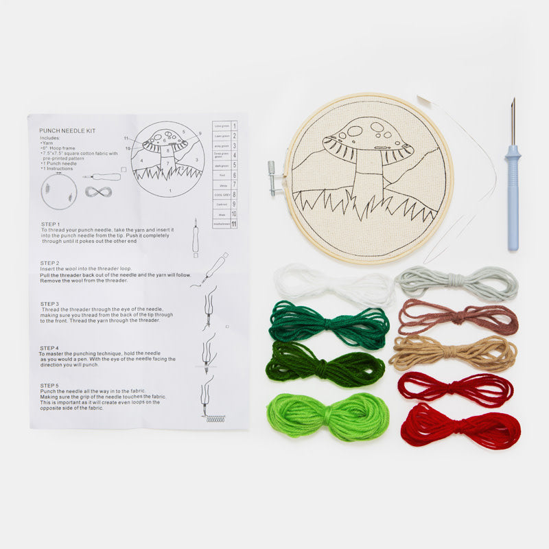 Punch Needle Set Mushroom - Kikkerland