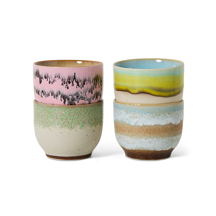 Tassen Café Deco – HKliving (4er Set)