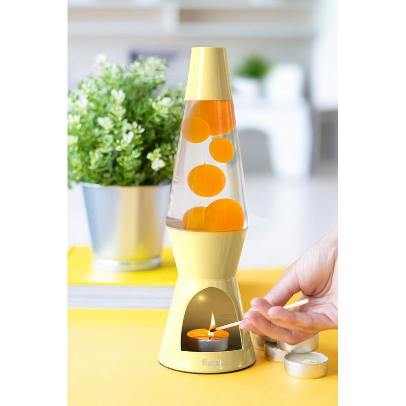 Waxinelicht Lavalamp Geel - Fisura