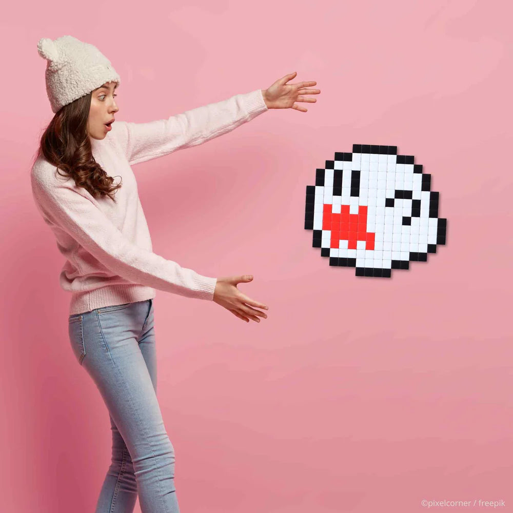 Bausatz Pixel Art Boo Super Mario - Pixel Corner