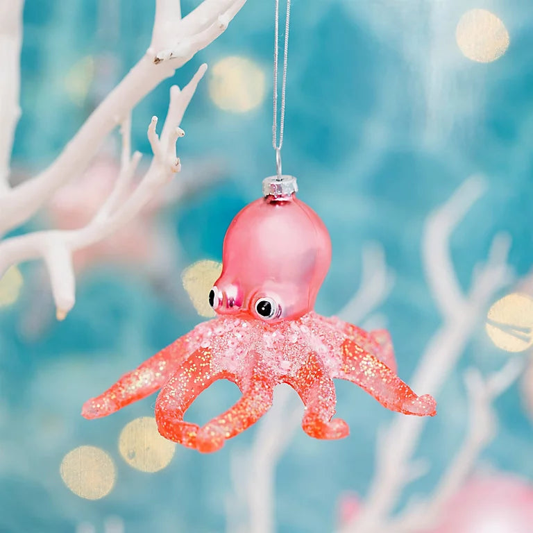 Weihnachtsschmuck Oktopus Pink - Sass &amp; Belle